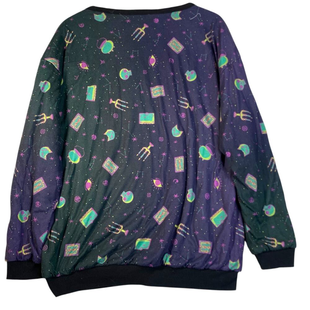 Disney Hocus Pocus Binx Reversible Sweatshirt L/XL Whimsigoth Novelty Kidcore - Picture 3 of 9